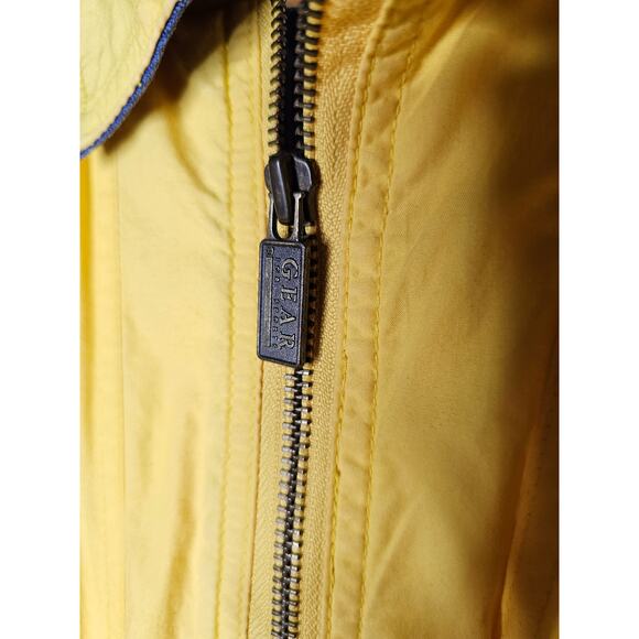 Vintage Goodyear Blimp Yellow & Blue Zip Up Utility Jacket Men's Size Medium - Picture 16 of 16